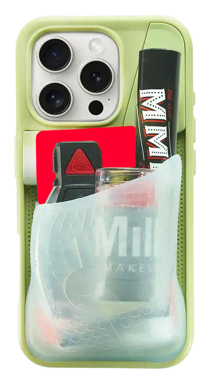 Ninja Labs Flex Pouch Case for iPhone 16 Pro / Flexible Front Pocket / Drop-resistant / Green