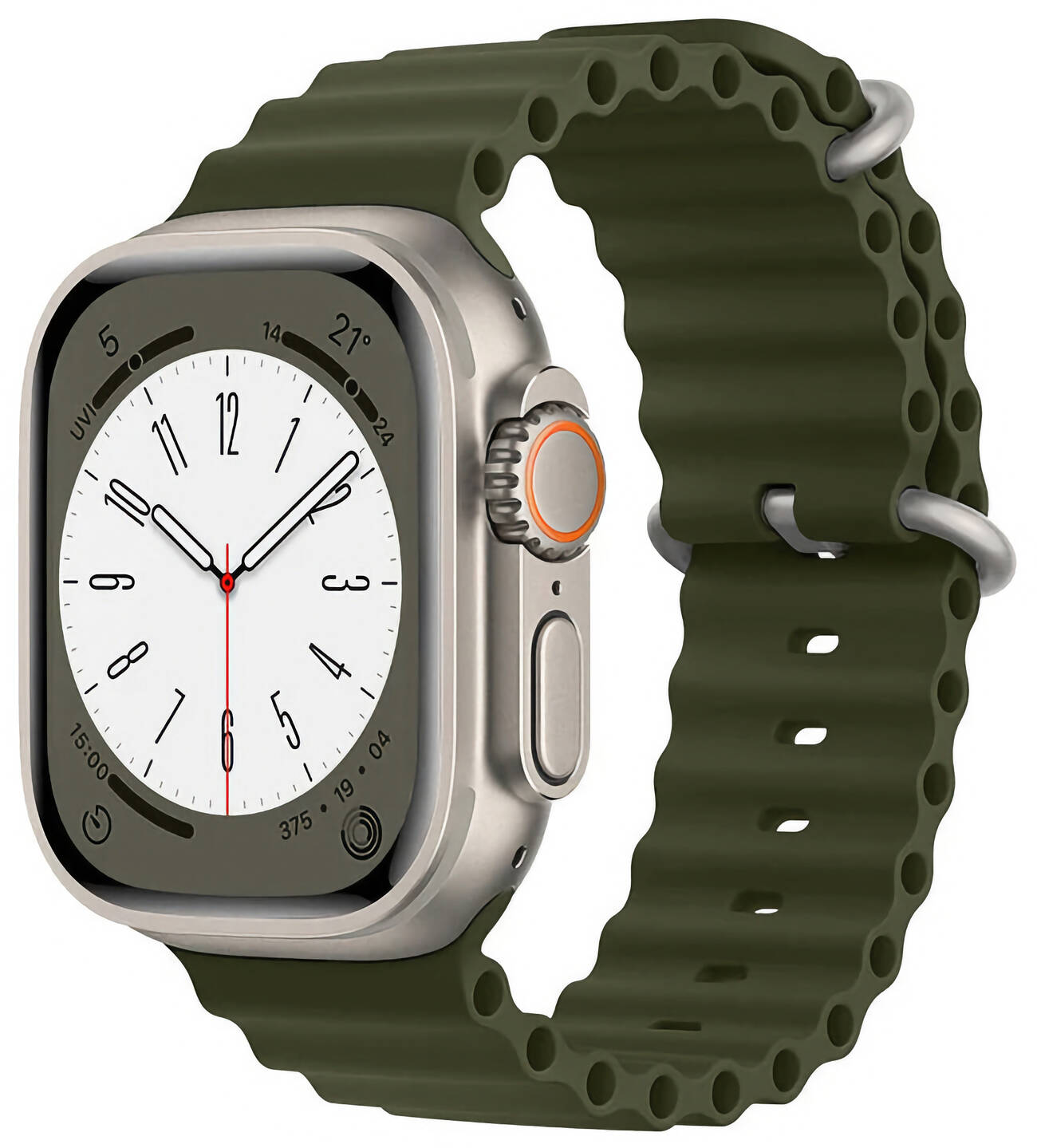 Apple Watch Ultra 974Bands Ocean Band Strap / 49 mm / Army Green