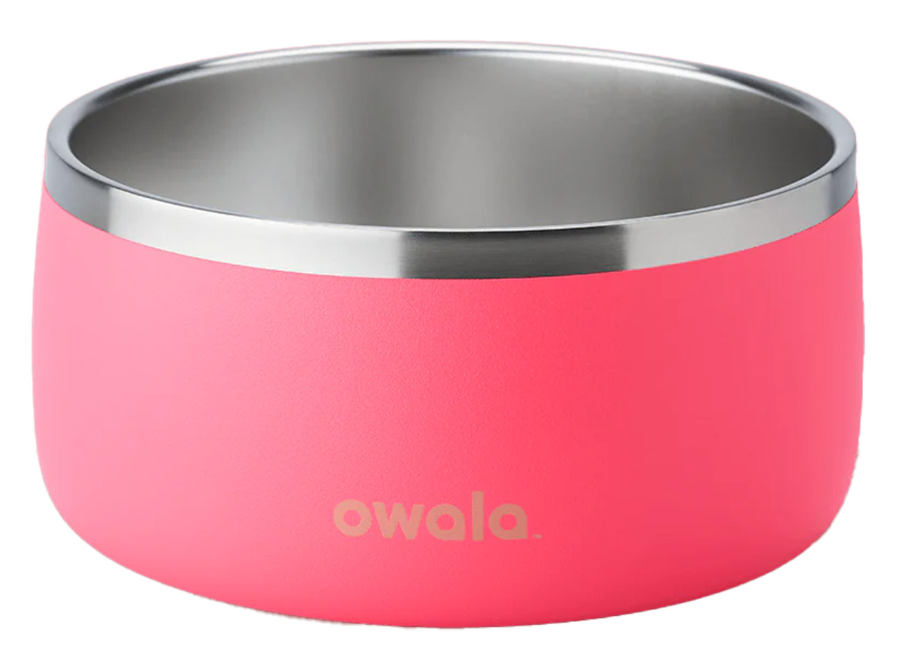 Owala Pet Food Bowl / 24oz Capacity / Stainless Steel / Hyper Flamingo