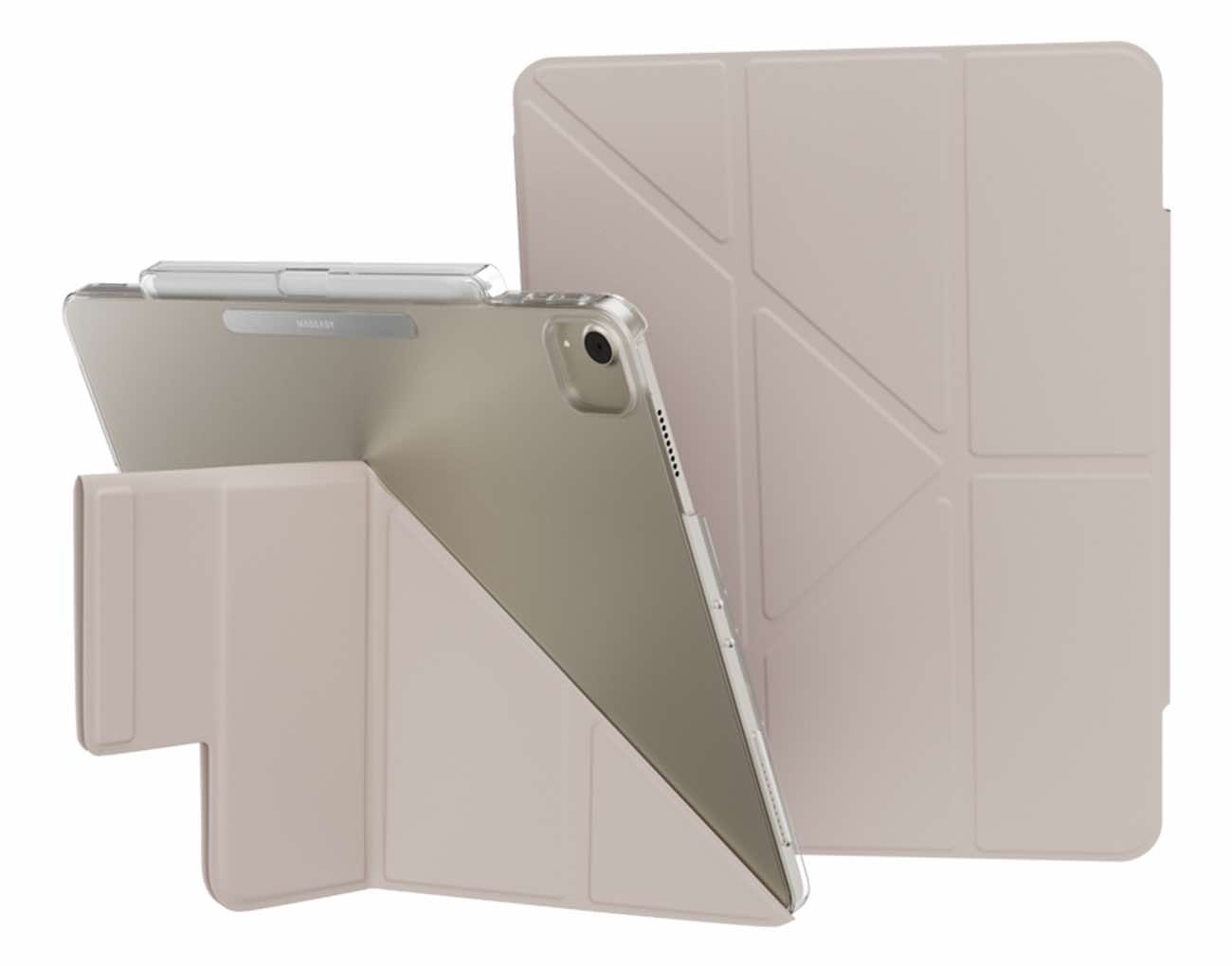 MagEasy Case for iPad Air 13 inch 2024 / Built-in Stand / Drop Resistant / Starlight White