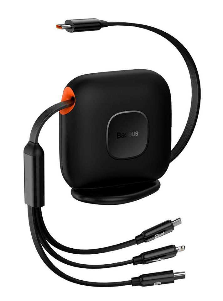 Baseus 3 in 1 Type-C Cable / Provides 3 Different Ports / 100W / 1.7 Meters / Black