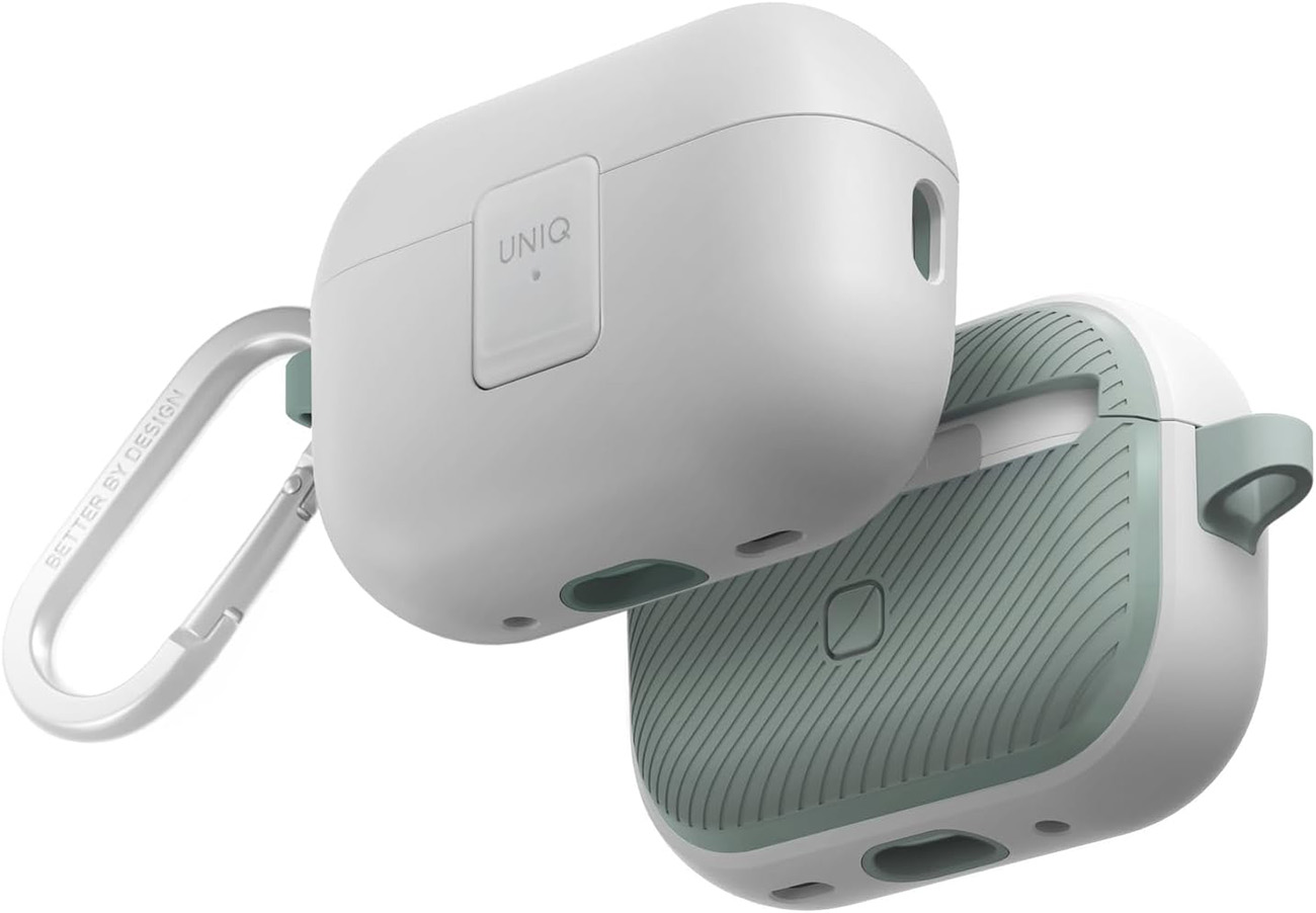Uniq Clyde Lock Case for Apple AirPods Pro 2 / Drop Resistant / White & Green