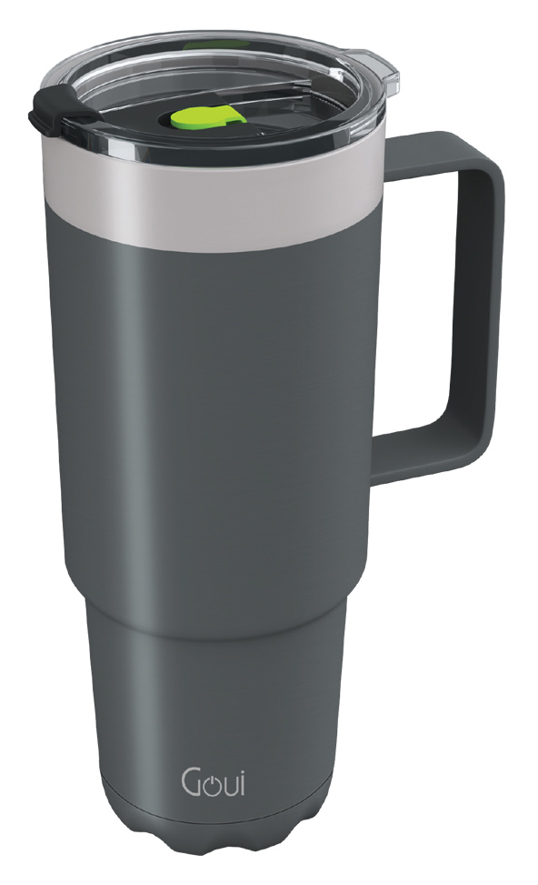 Goui Tumbler Thermal Cup / 600ML / Maintains Cold & Hot Temperatures / Grey