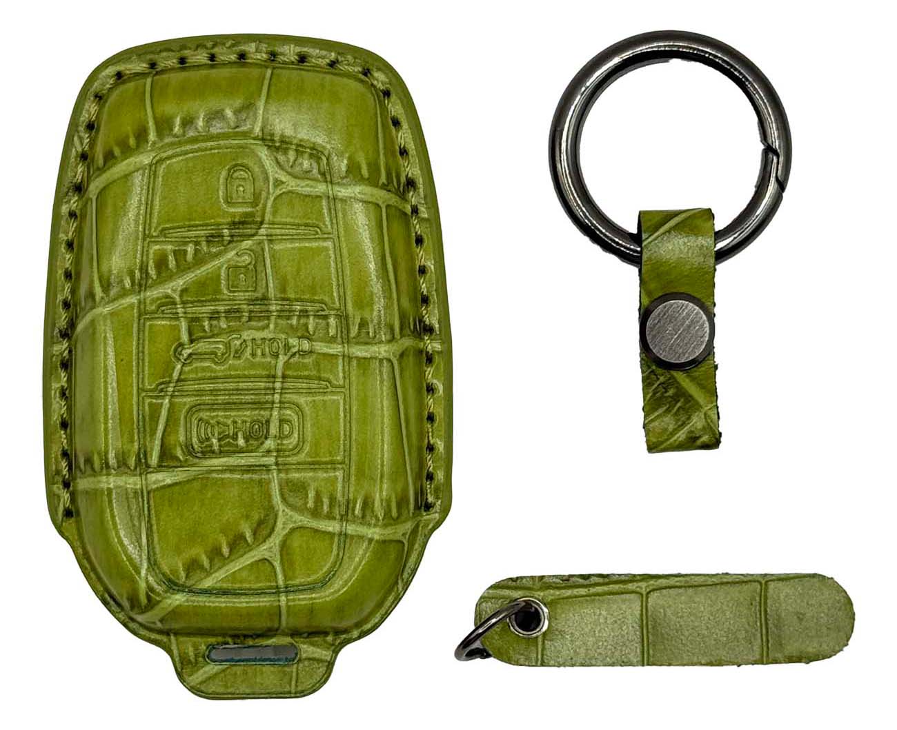 Clava Land Cruiser Car Key Fob for 2022–2025 Models / Premium Leather / Olive Garden