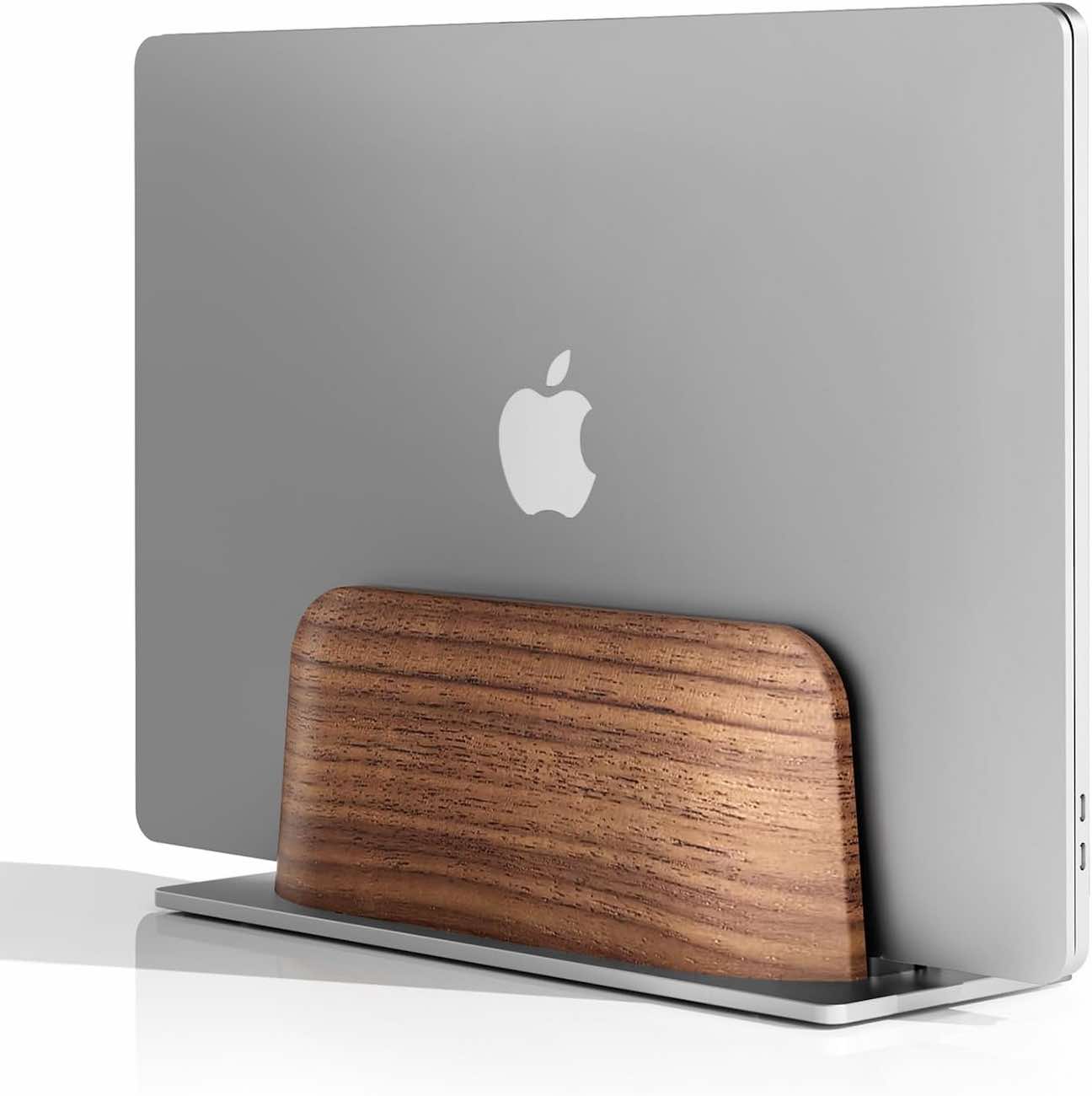 Desktop Vertical Stand for MacBook / Elegant Wooden Design