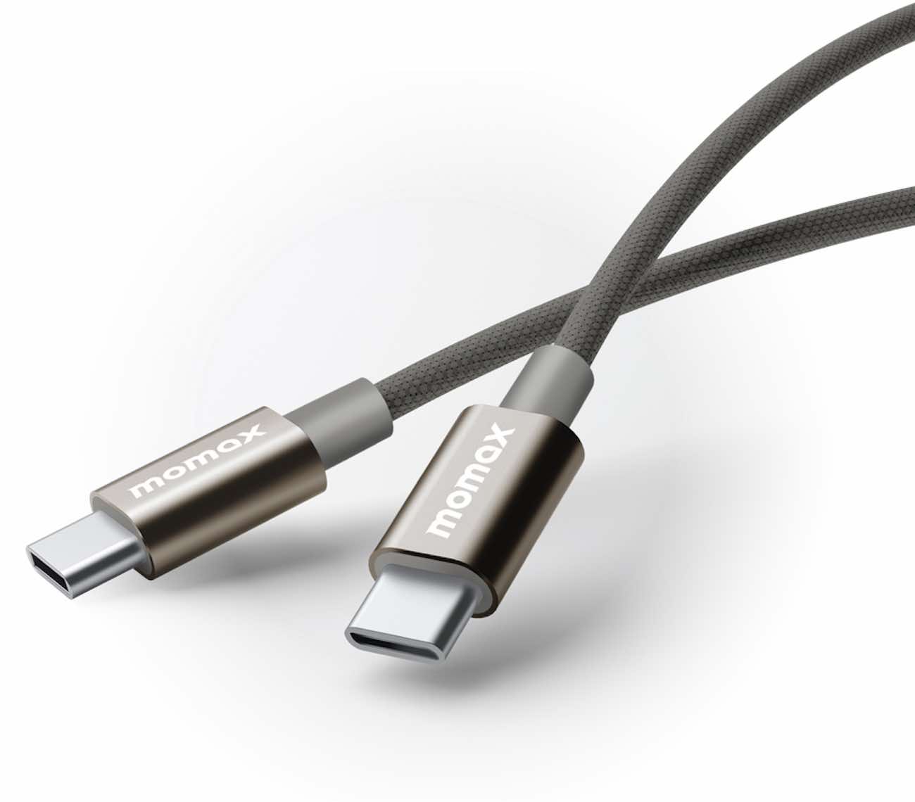 Momax Elite Cable Type-C to Type-C / 60W Power / 1.5 Meters / Titanium