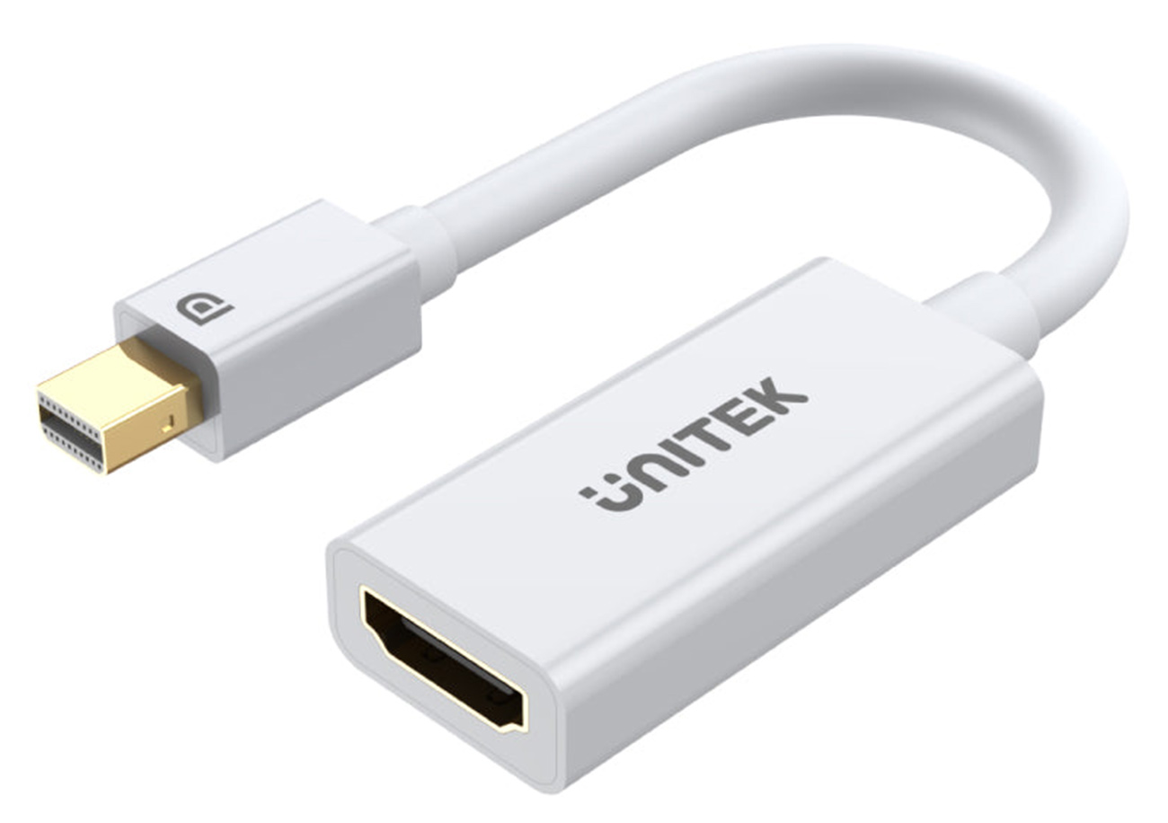 Unitk Mini DisplayPort to HDMI Adapter / 4K Resolution / 30Hz Refresh Rate / 20 cm Length