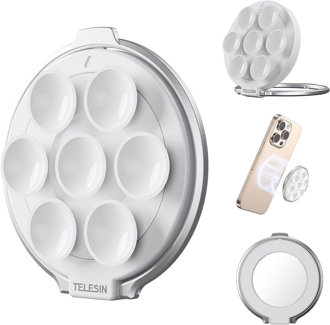 Telesin Phone Suction Mount / Built-in Mirror / Magnetic / Compatible with All Phones