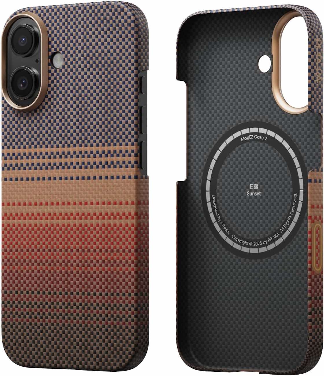 PITAKA Case for iPhone 17 / Supports MagSafe / Slim & Lightweight / Drop Protection / Sunset