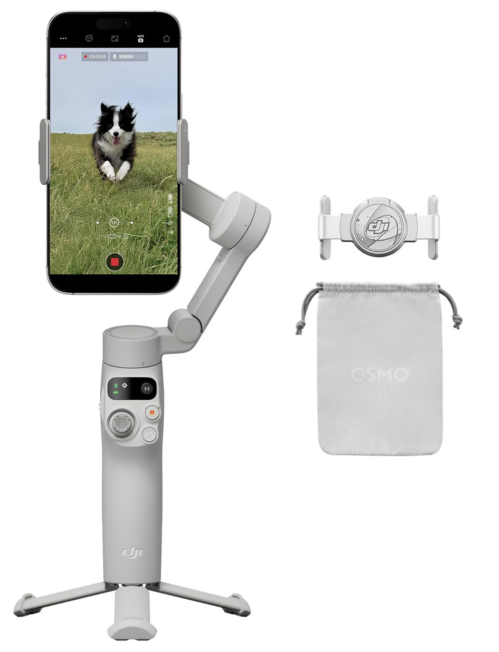 DJI Osmo 7 Smart Phone Stabilizer / Built-in Tripod / Enhanced Precision & Larger Battery / Grey