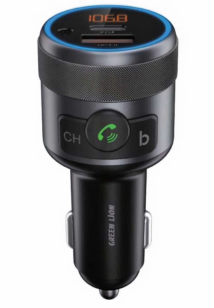 Green Car Charger / Adds Bluetooth to the Car / 42W