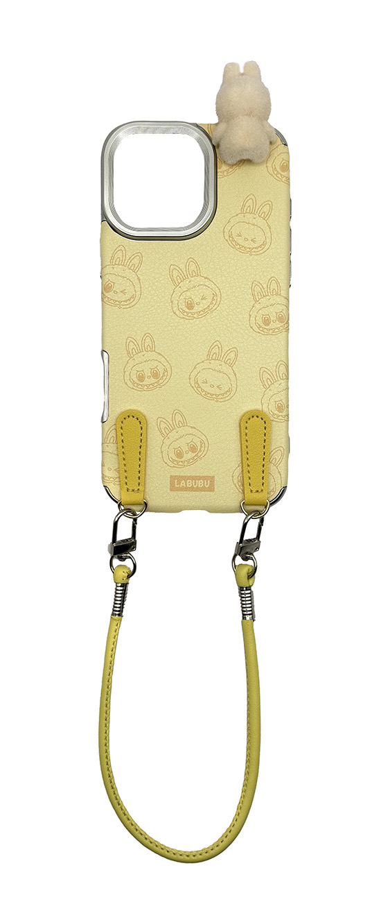 Labubu iPhone 16 Plus Case / With Wrist Strap / 3D Design / Drop & Scratch Resistant / Yellow