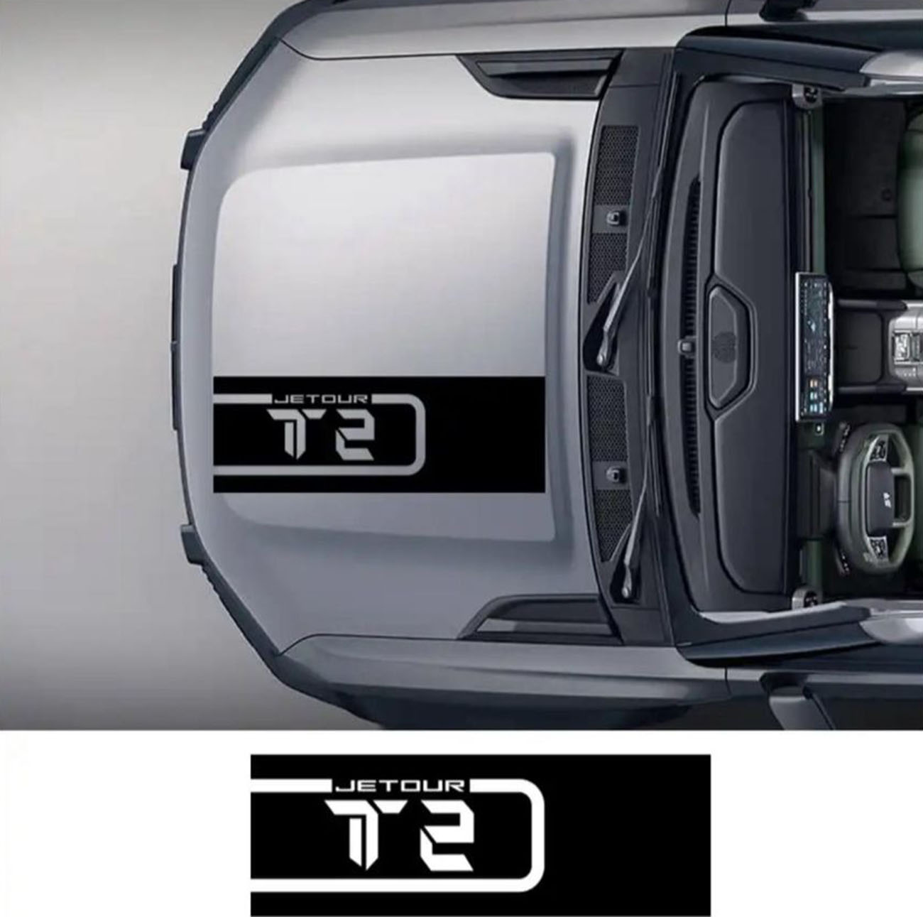 Hood Sticker for Jetour T2 / 1 Piece