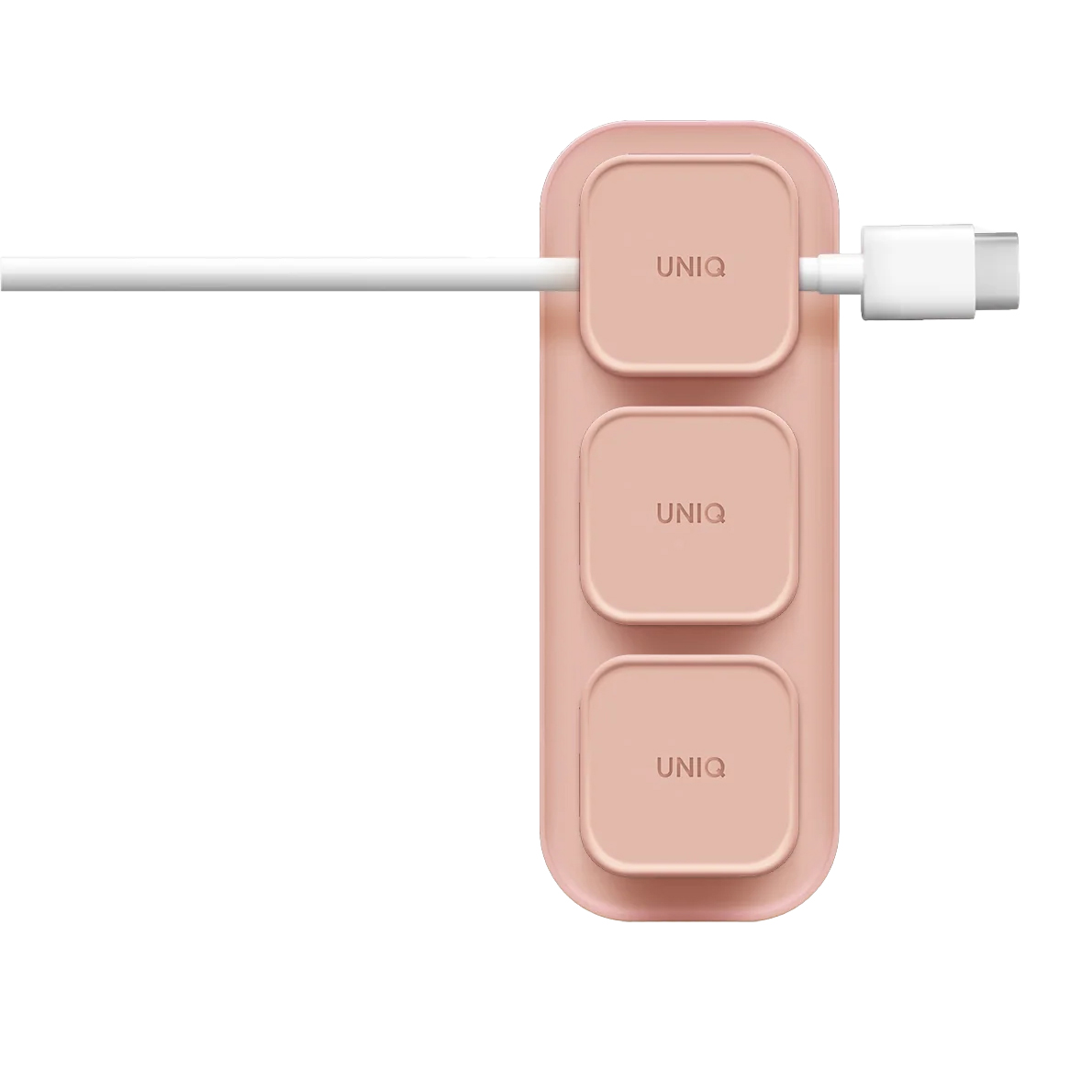 UNIQ Magnetic Cable Organizer / Simple & Practical Design / 3-in-1 / Pink