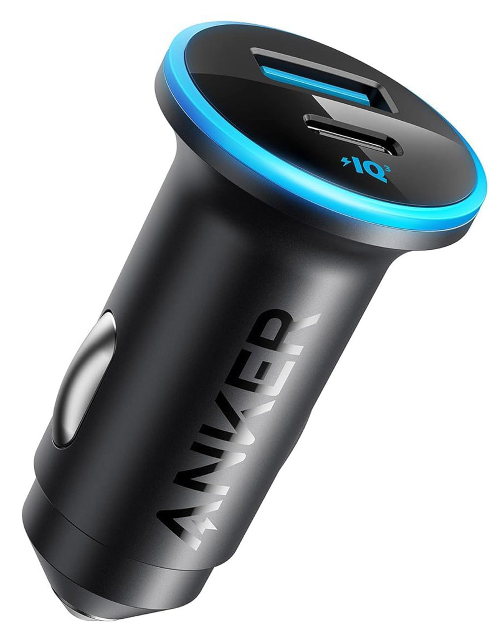 Anker 323 Car Charger / 52.5W Power / Charges 2 Devices / Supports Laptop Charging / Black