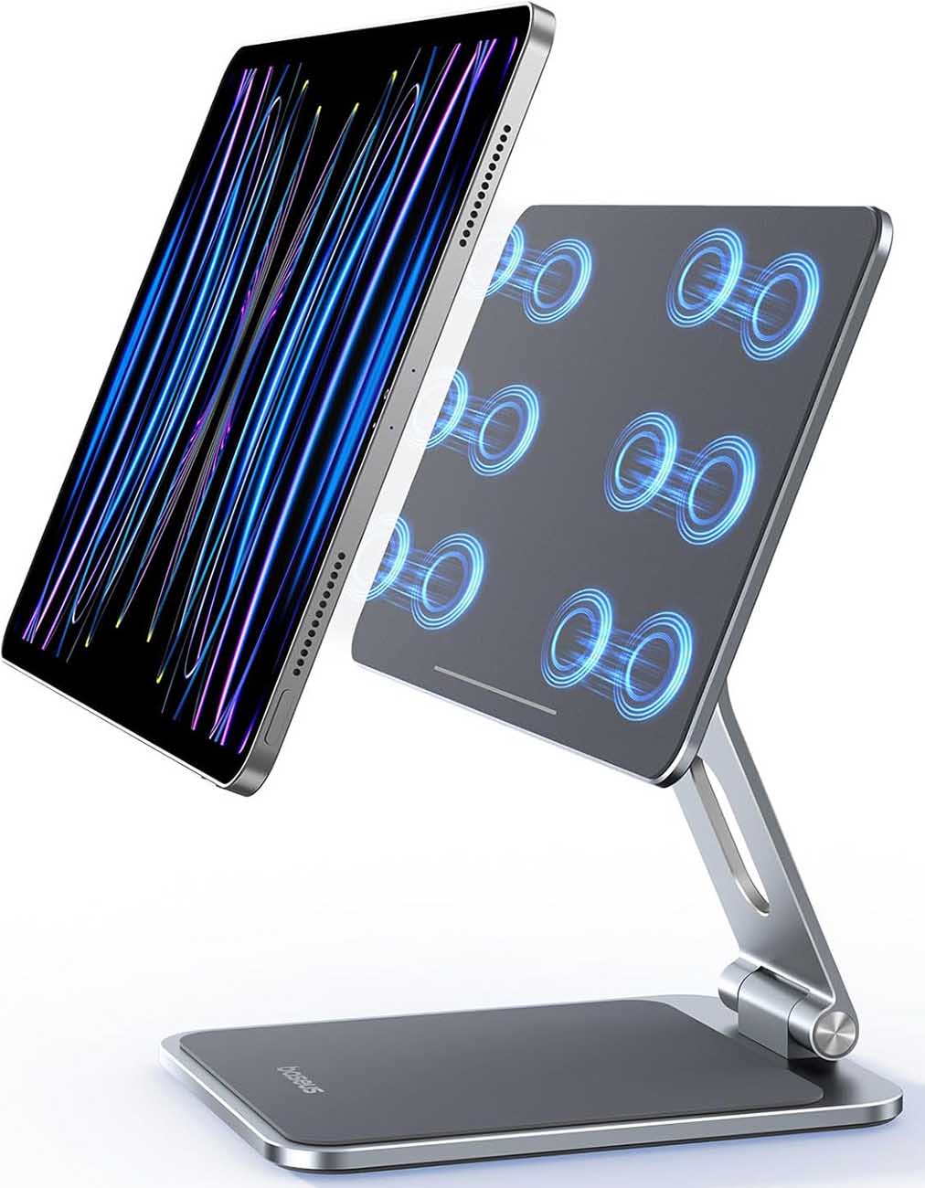 Baseus Magnetic iPad Stand / Adjustable Height & Angle / Supports 12.9 inch iPad