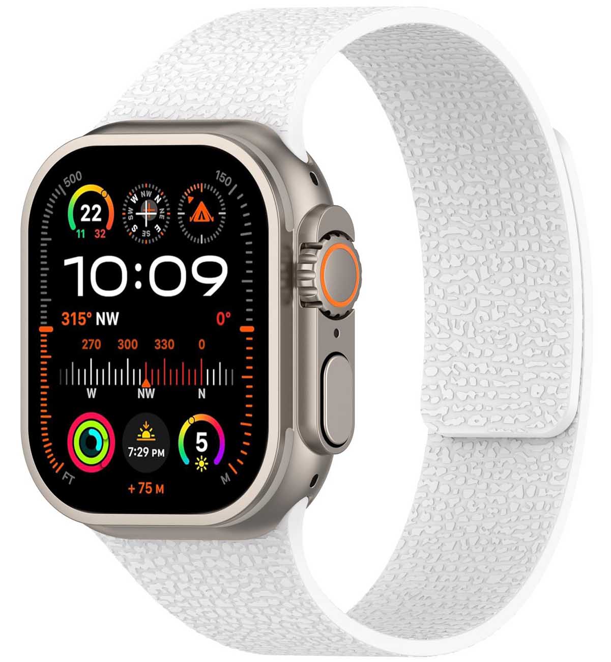 974Bands Apple Watch Strap / Magnetic / Size 42 / 44 / 45 / 49 / Soft Silicone / White