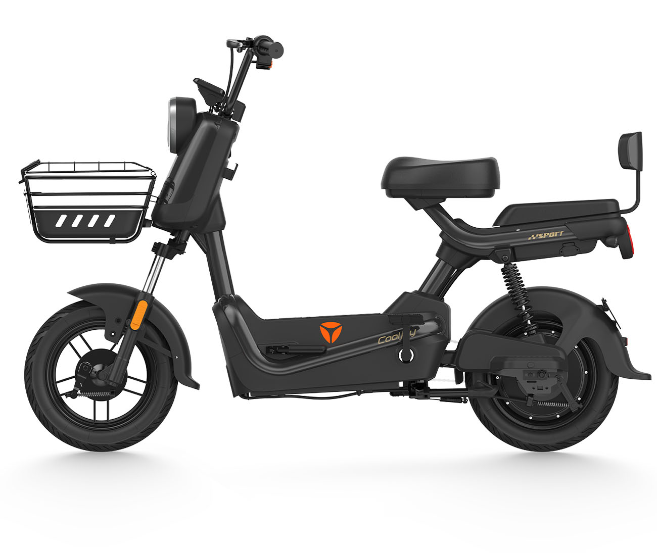 Yadea Cool Joy Electric Scooter / Battery-Powered / 2 Seat Design / Enjoyable Ride / Black