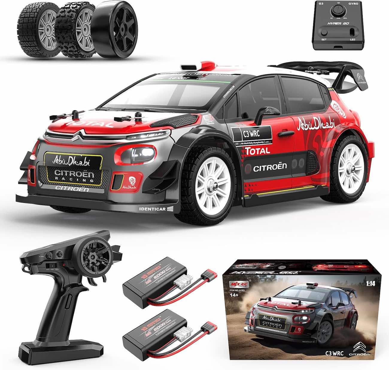 Hyper Go 14303 Electric Car / Remote Controlled / Battery-Powered / Shock-Resistant / Red