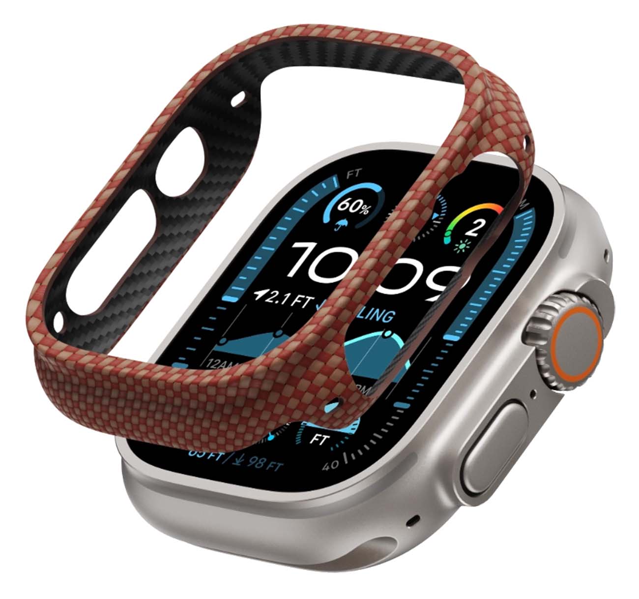 PITAKA Air Case Carbon Fiber for Apple Watch Ultra & Ultra 2 / 49mm / Ultra Slim / Sunset