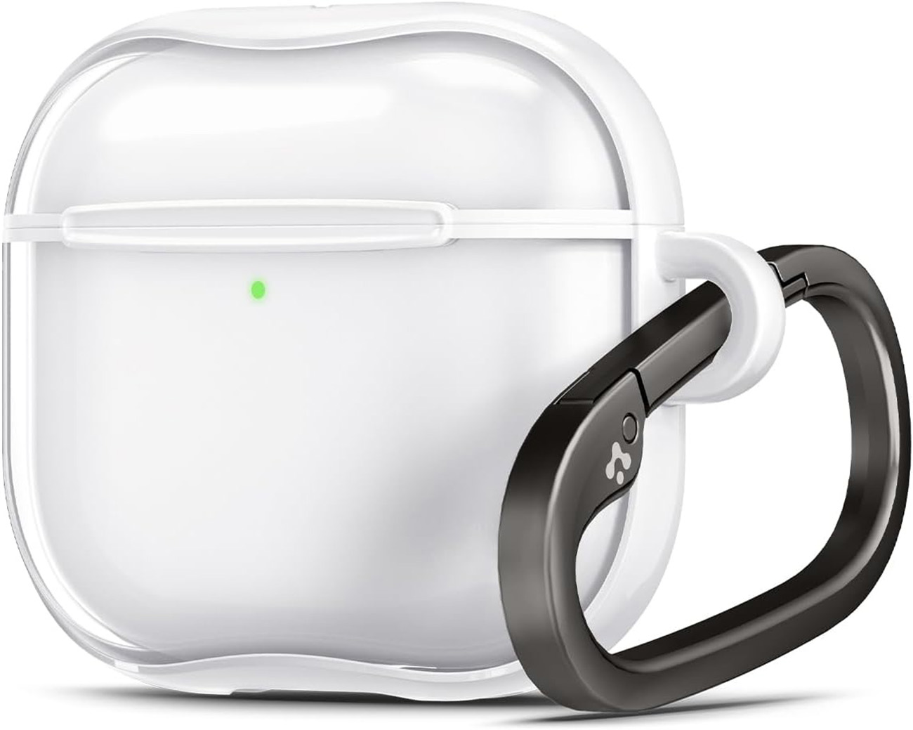 Spigen Ultra Hybrid Case for Apple AirPods 4 / Built-in Carabiner / Drop Protection / Clear