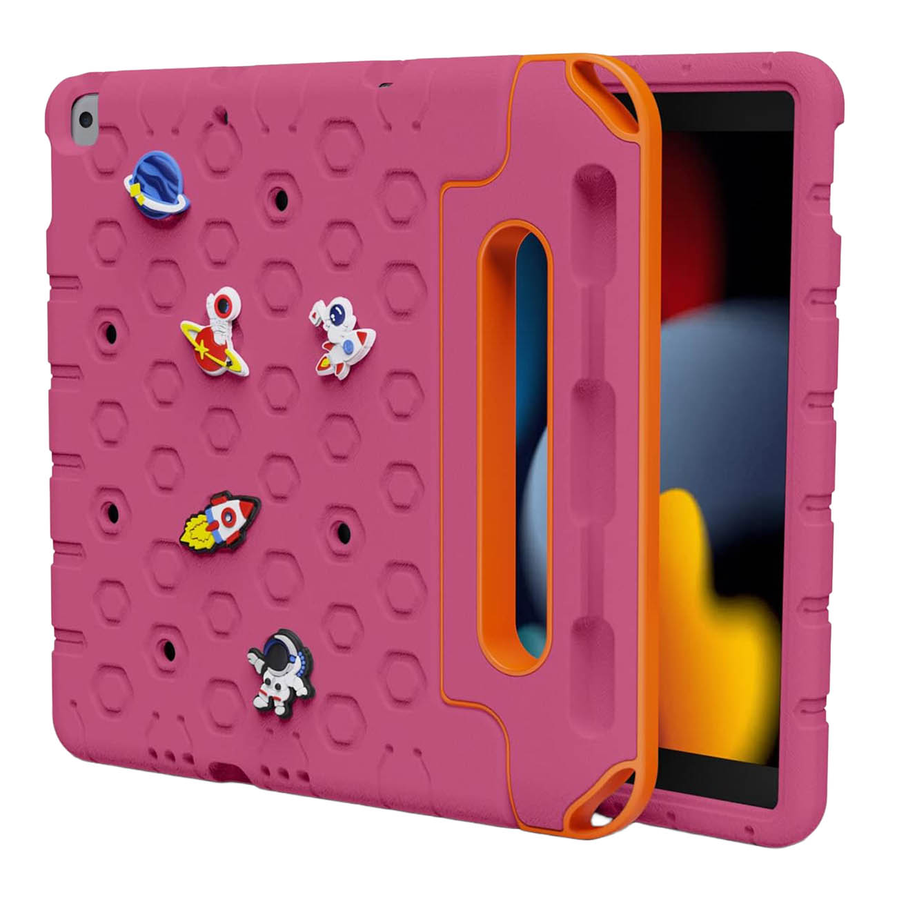Moxedo Kids Case for iPad 10.2 inch 9th Gen / Apple Pencil Holder / Drop Protection / Pink
