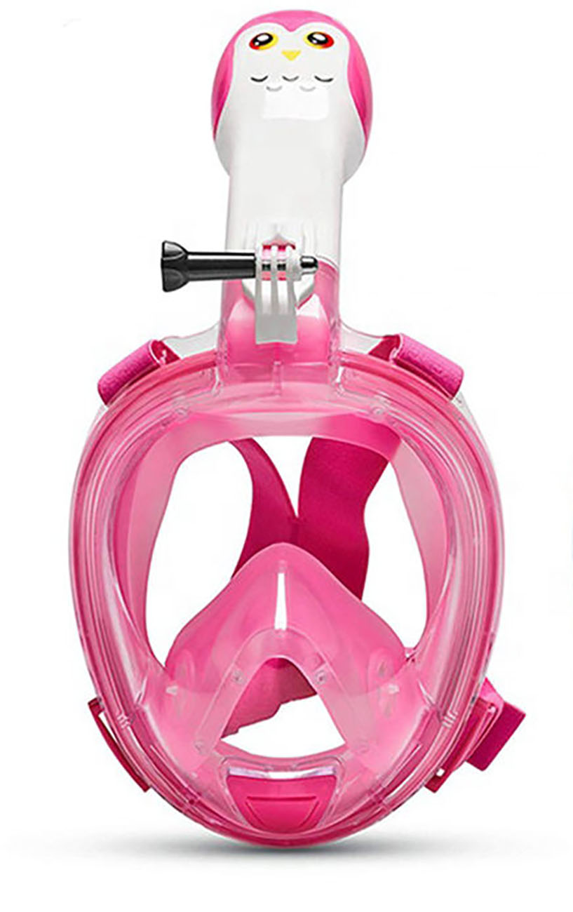 Pikobello Kids Diving Mask / Full Face Coverage / With Camera Mount / Pink