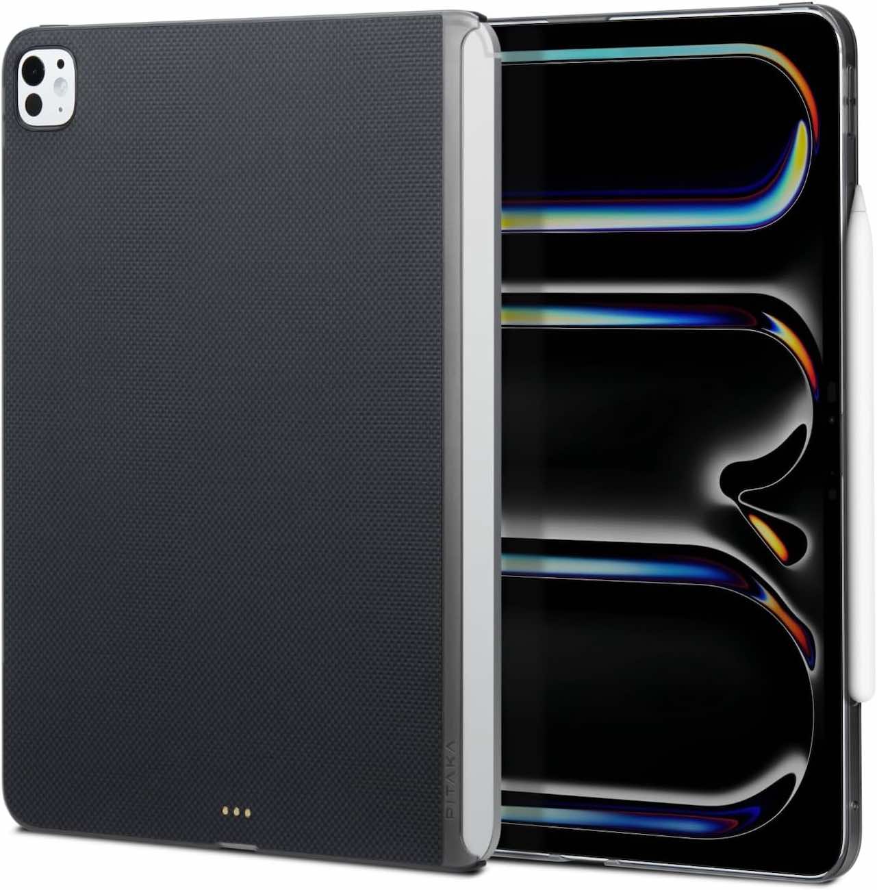 PITAKA MagEZ Case for iPad Pro 11 inch 2024 / Support Apple Keyboard / Slim Design / Black & Grey