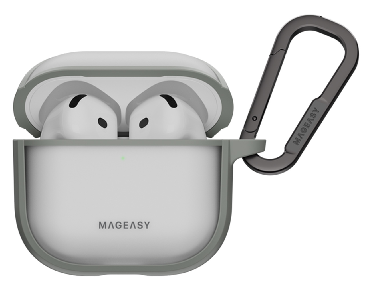 MagEasy Roam Case for Apple AirPods 4 / Drop Protection / Clear Grey