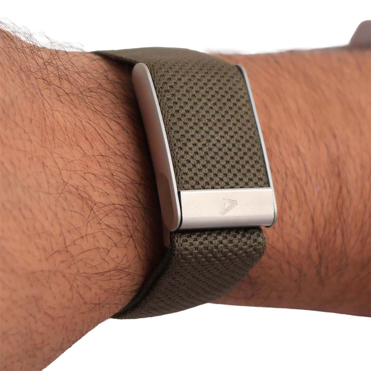 Dash Strap for Whoop 5 MG / Olive Green with Matte Silver Frame