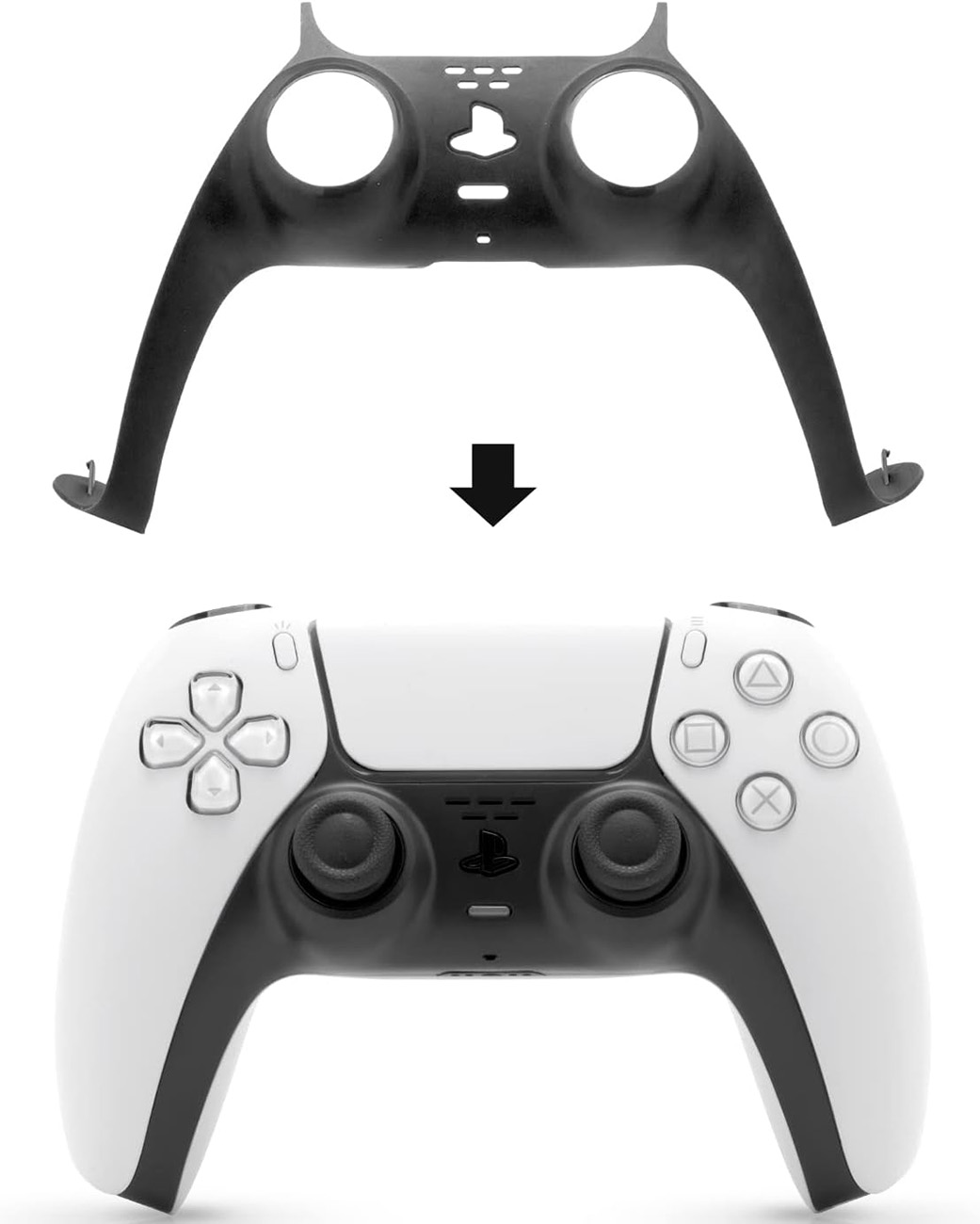 Bottom Plastic Piece for PlayStation 5 Controller / Dark Grey