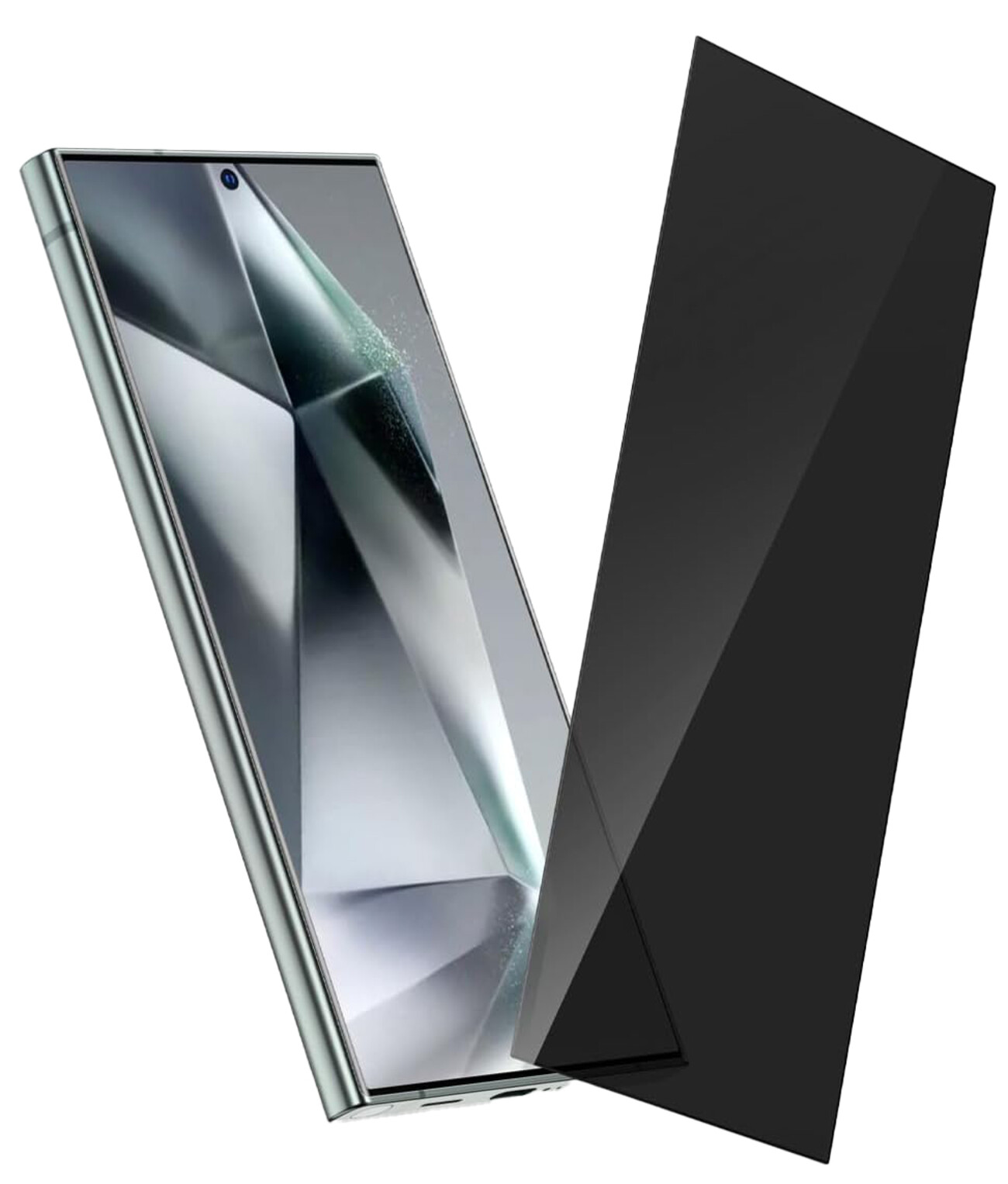 AmazingThing Screen Protector for Galaxy S24 Plus / Privacy Glass / Prevents Fingerprints