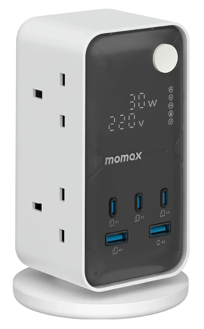 Momax Work Flow Power Strip / 6 AC Outlets + 3 Type-C + 2 USB Ports / 35W Power