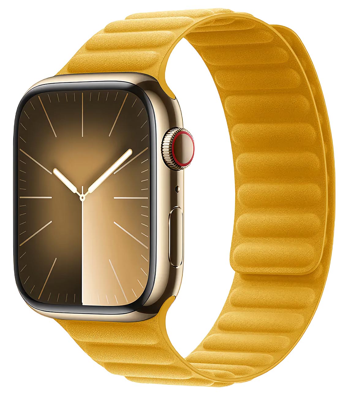 Magnetic Link Band by 974Bands for Apple Watch / Size 44 / 45 / 49 / Yellow