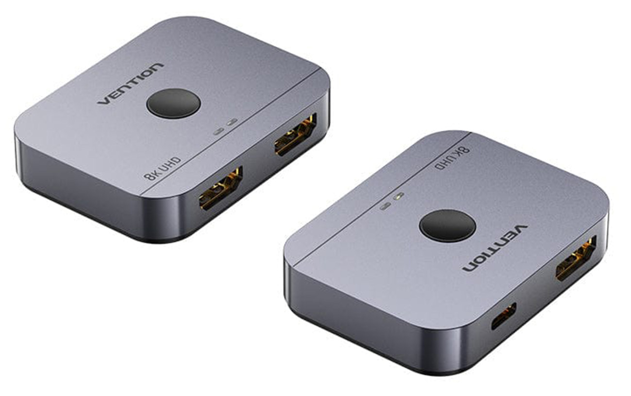 Vention Adapter / Converts 2 HDMI Ports to 1 HDMI Port & Vice Versa / 8K Resolution & 60Hz