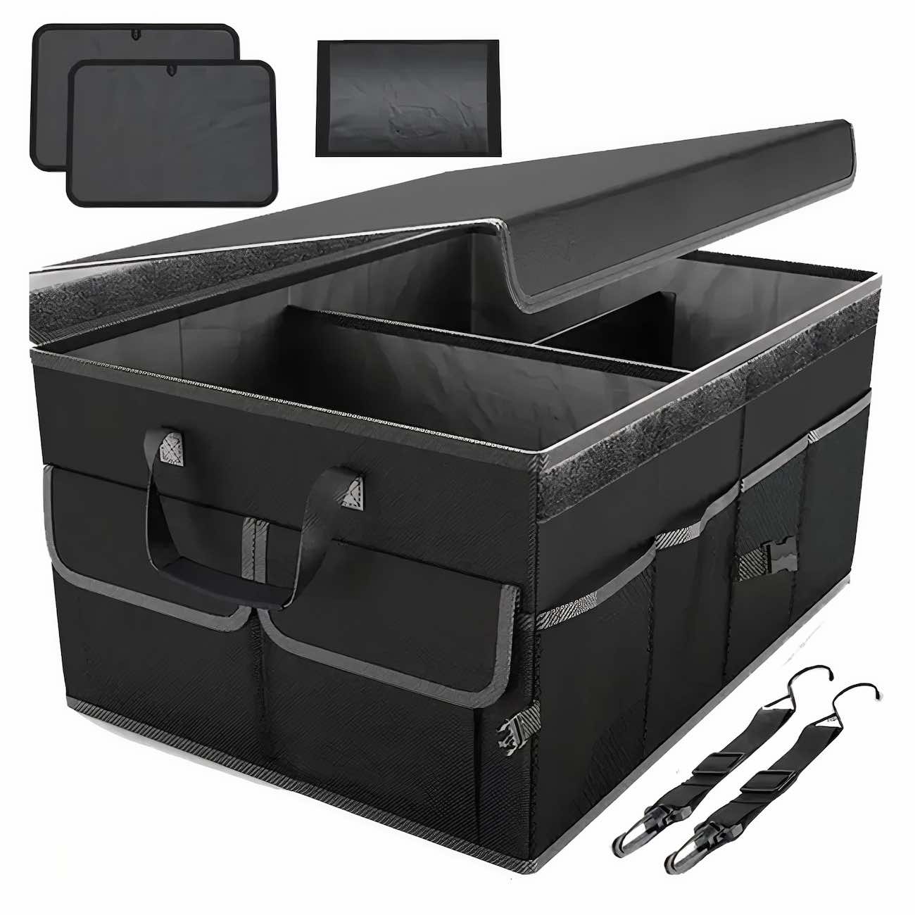 Green Car Organizer + Storage Box / 57L Capacity / Foldable / Perfect for Camping