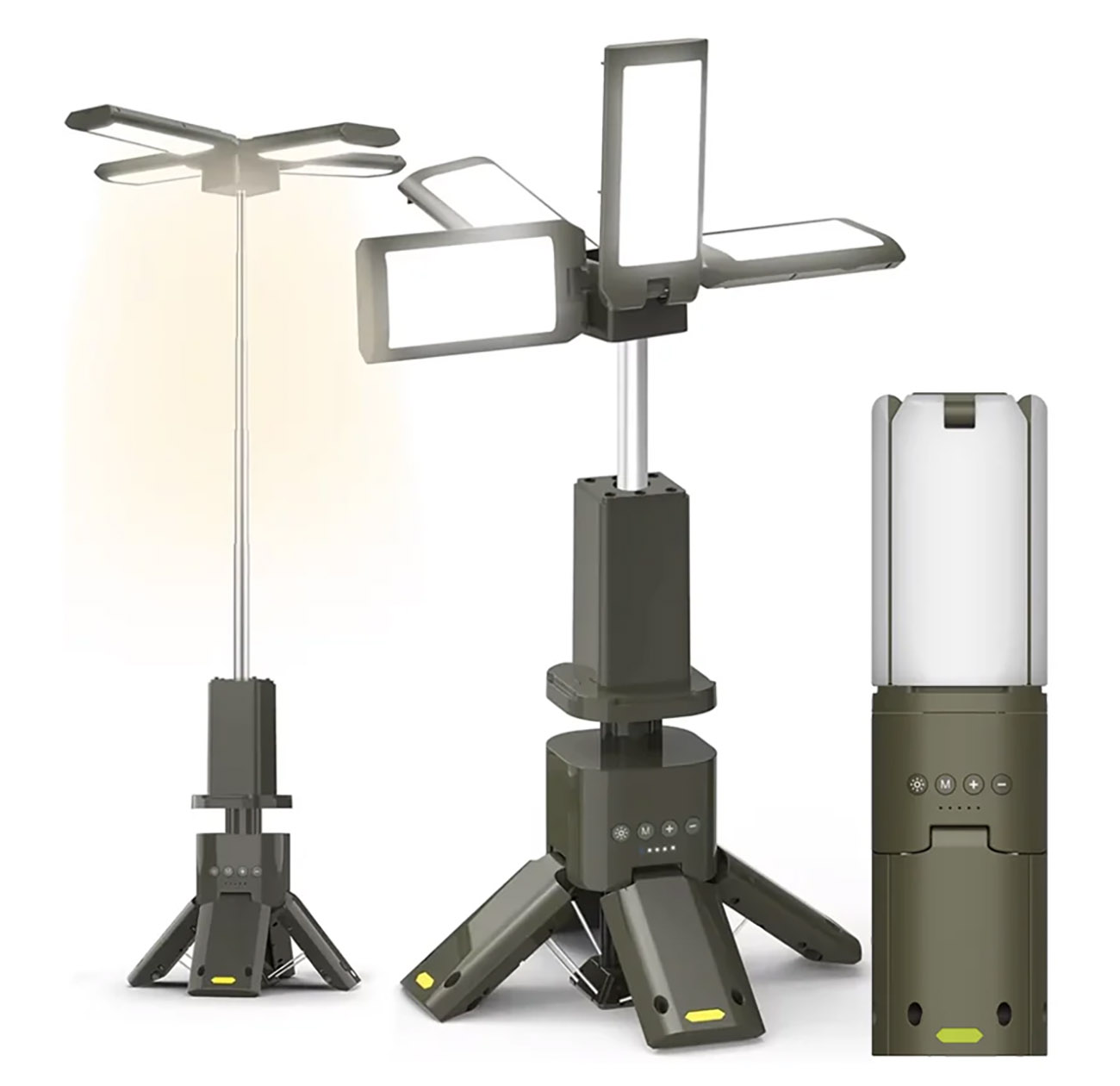 Camping Light with Tripod Stand / Waterproof / Battery-powered / Adjustable Height / Multi-purpose