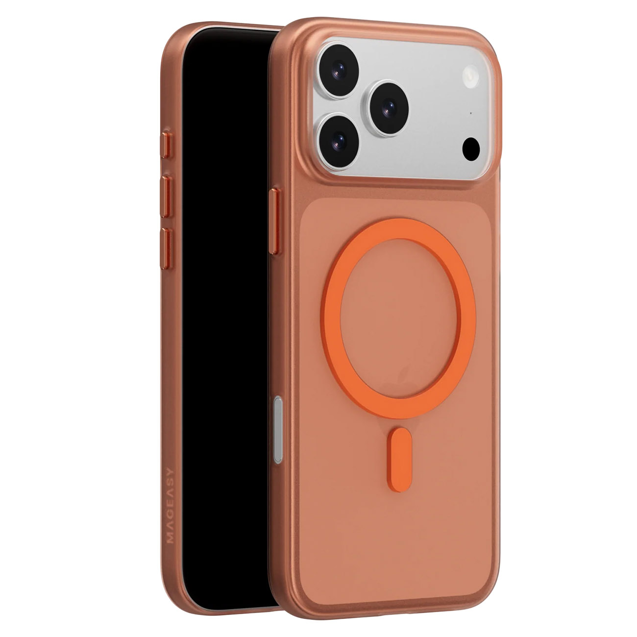 MagEasy Lyte Case for iPhone 17 Pro / Ultra-Slim / Supports MagSafe / Clear Coral