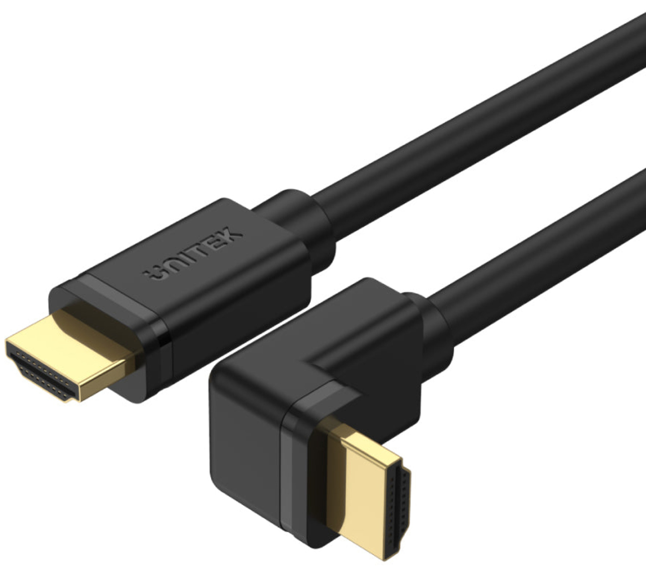 Unitek HDMI to HDMI cable / Second Input at 90-Degree Angle / 4K Resolution / 3 Meters