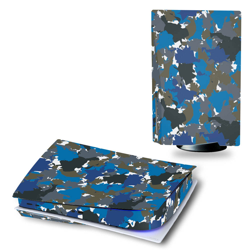 Playstation 5 / PS5 Vinyl Skin / Blue Camo / Installation included