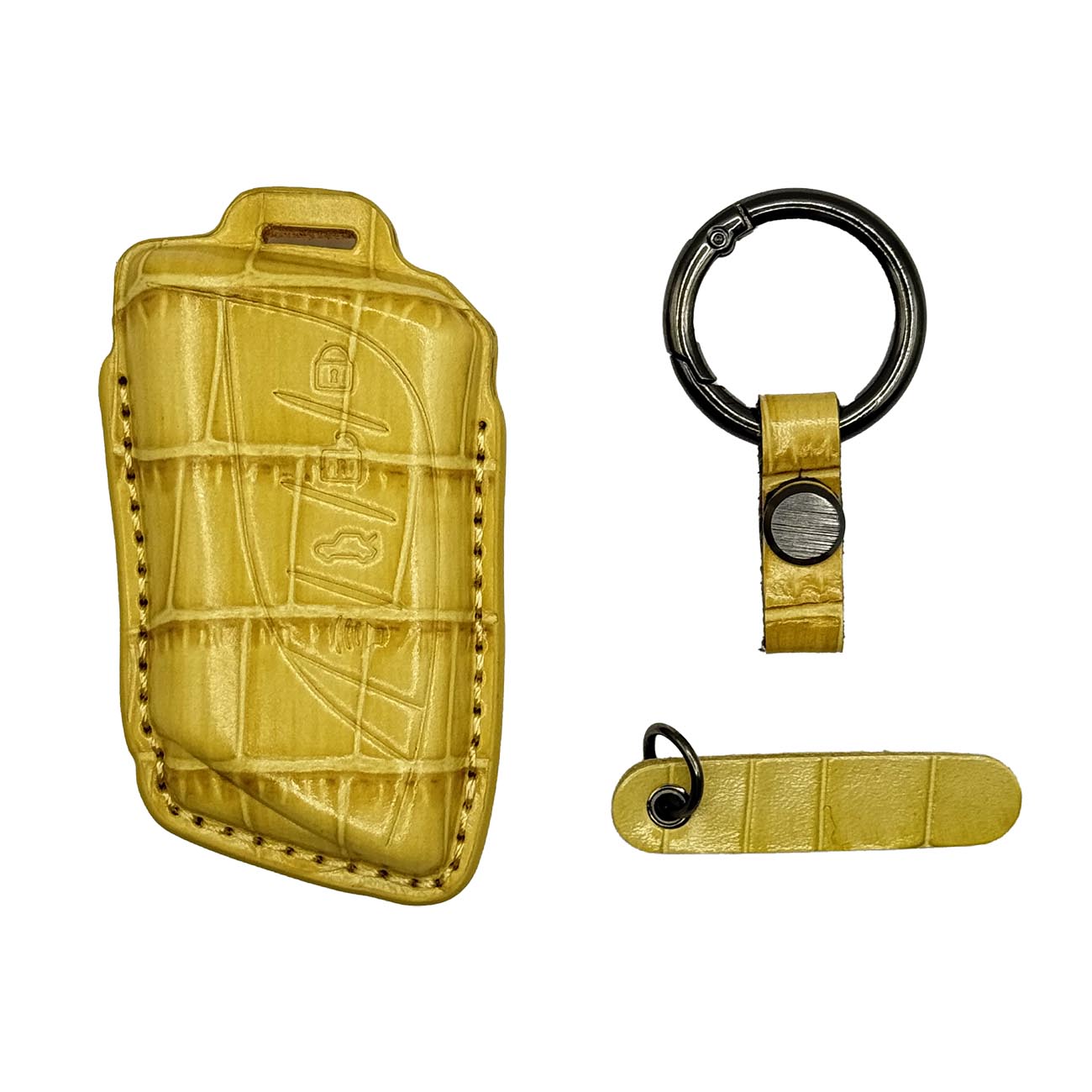 Clava Lexus LX Car Key Fob for 2022–2025 Models / Premium Leather / Yellow