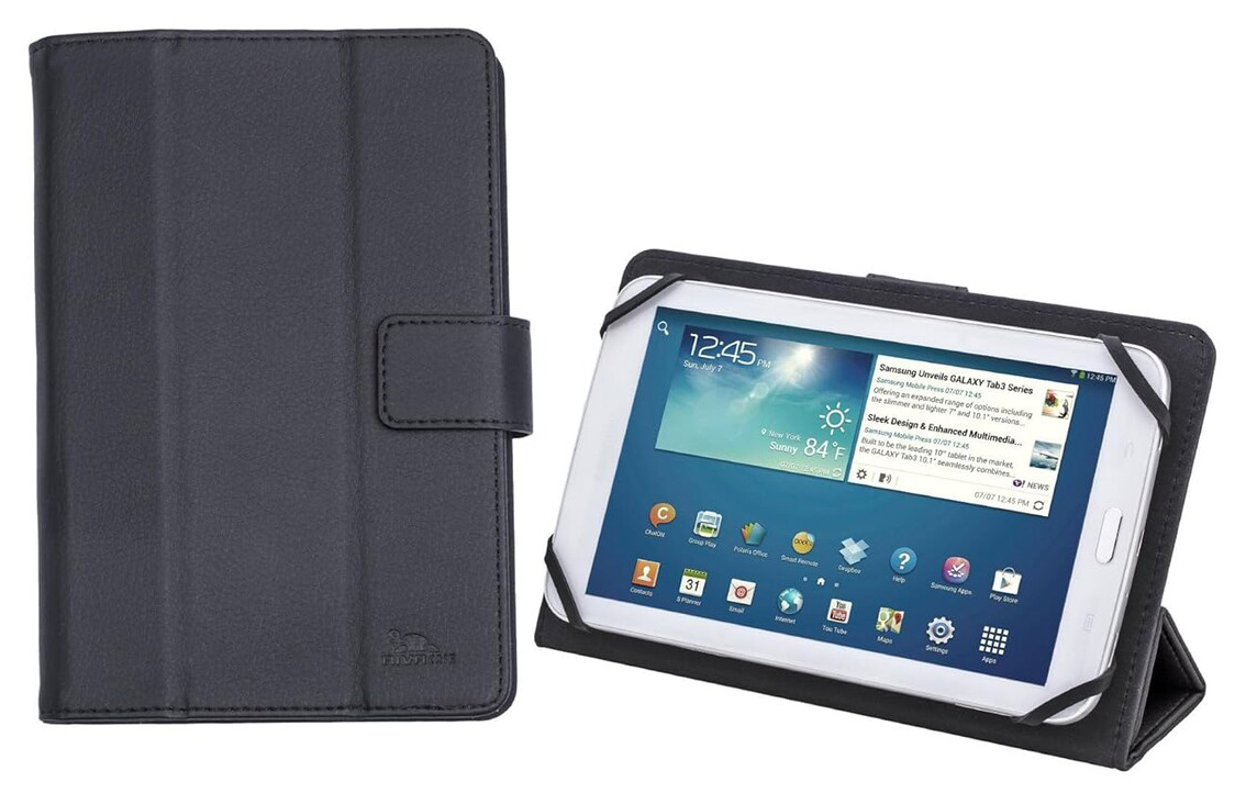 Tablet Case by Rivacase / 7-inch Size / Built-In Stand / Black