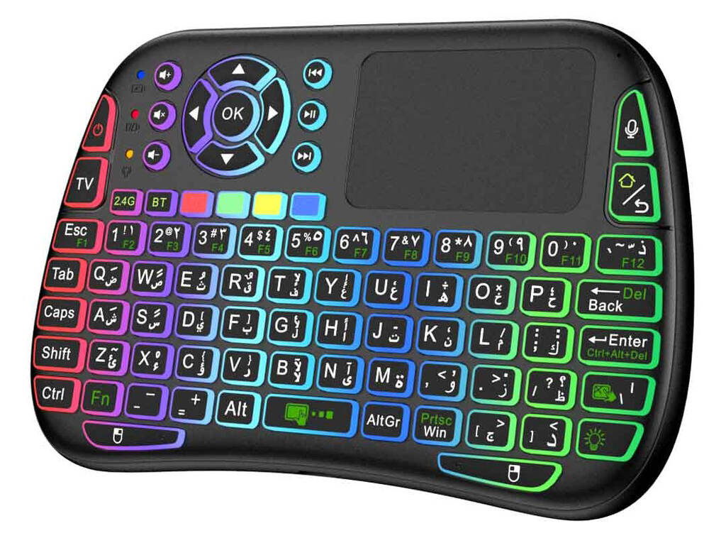 Porodo Wireless Keyboard / Built-in Mouse / Mini Size / Battery-operated / Arabic & English