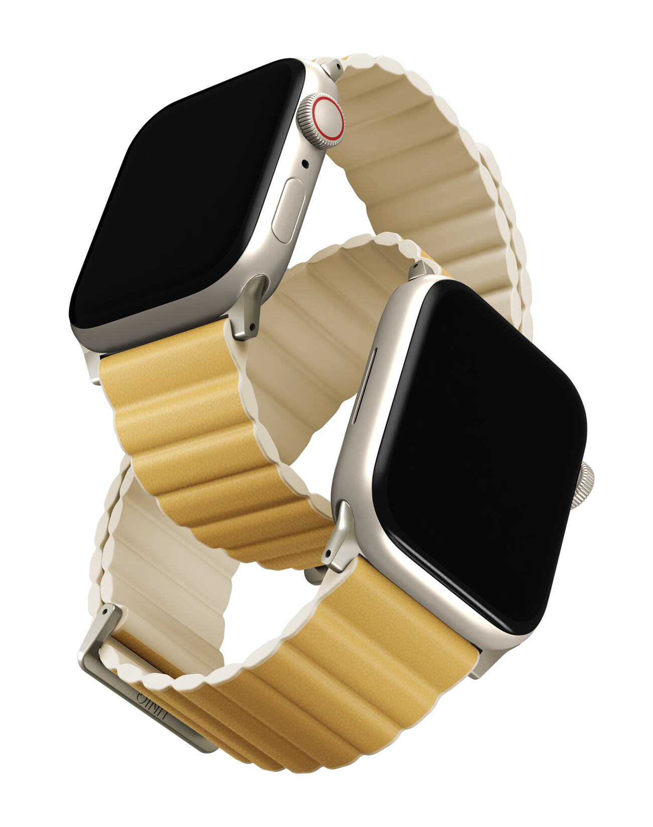 UNIQ Revix Premium Belt Size 44 / 45 / 49 / Magnetic / Leather and Silicone / Reversible / Canary