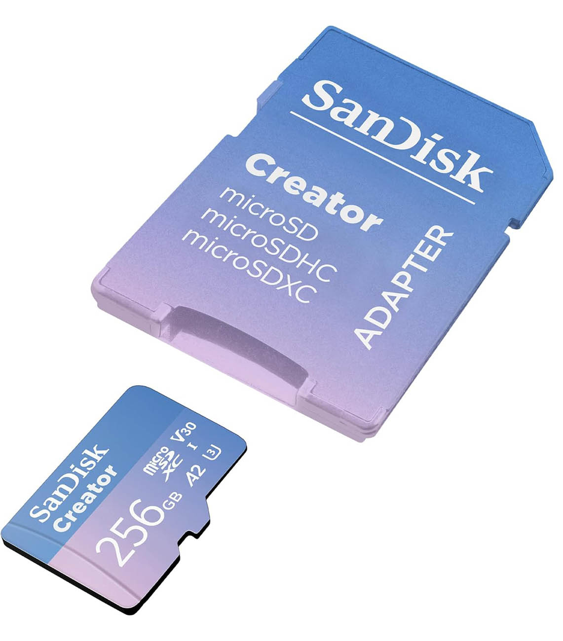 SanDisk Creator Memory Card / With SD Adapter / 256GB Capacity