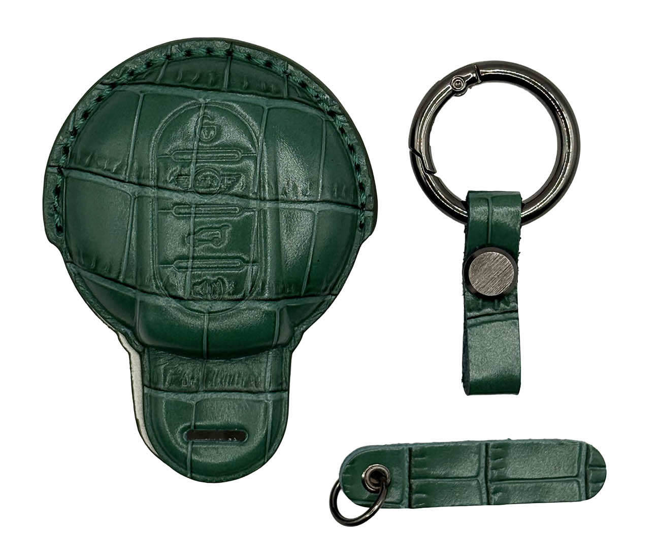Clava Mini Cooper Car Key Fob / Premium Leather / Green