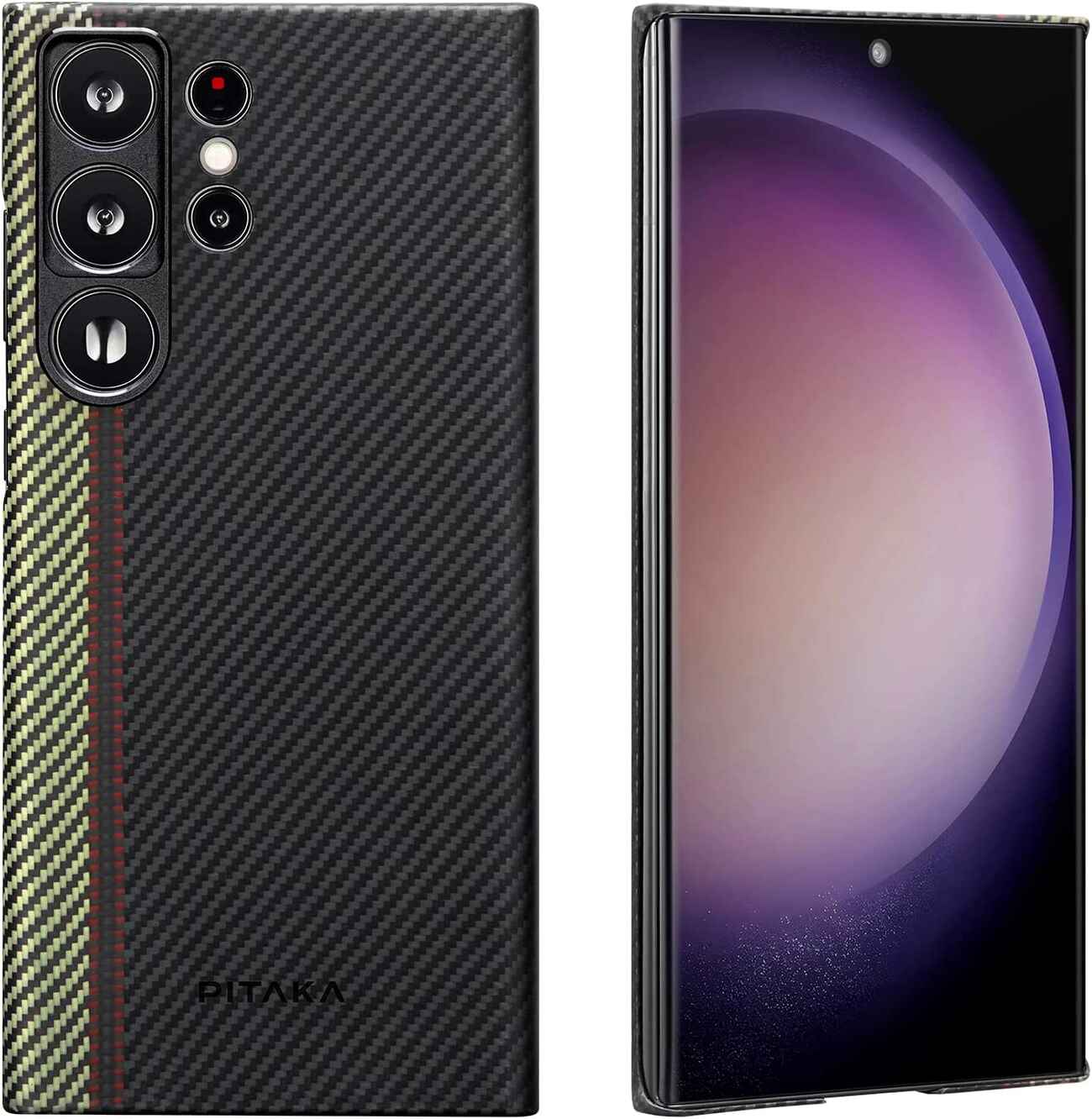 PITAKA Fusion Weaving Case for Galaxy S23 Ultra / Overture / Support MagSafe