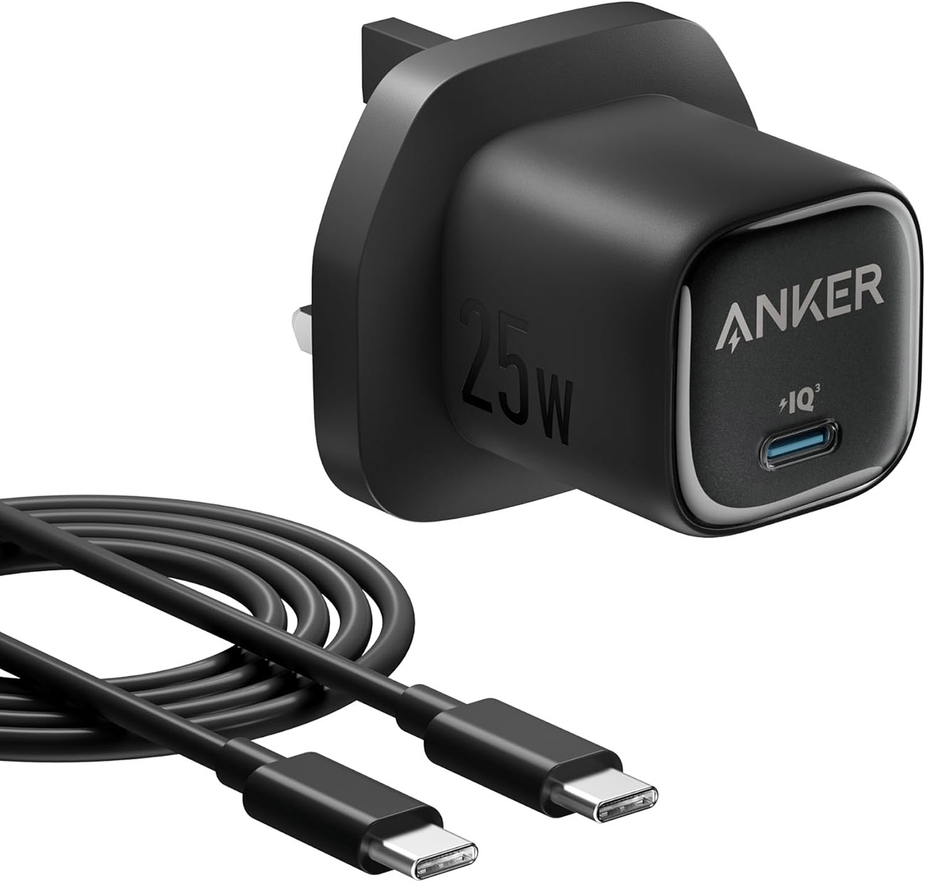 Anker Charger with Type-C Port / 25W Power / Includes 1.5m Type-C Cable / Mini Size