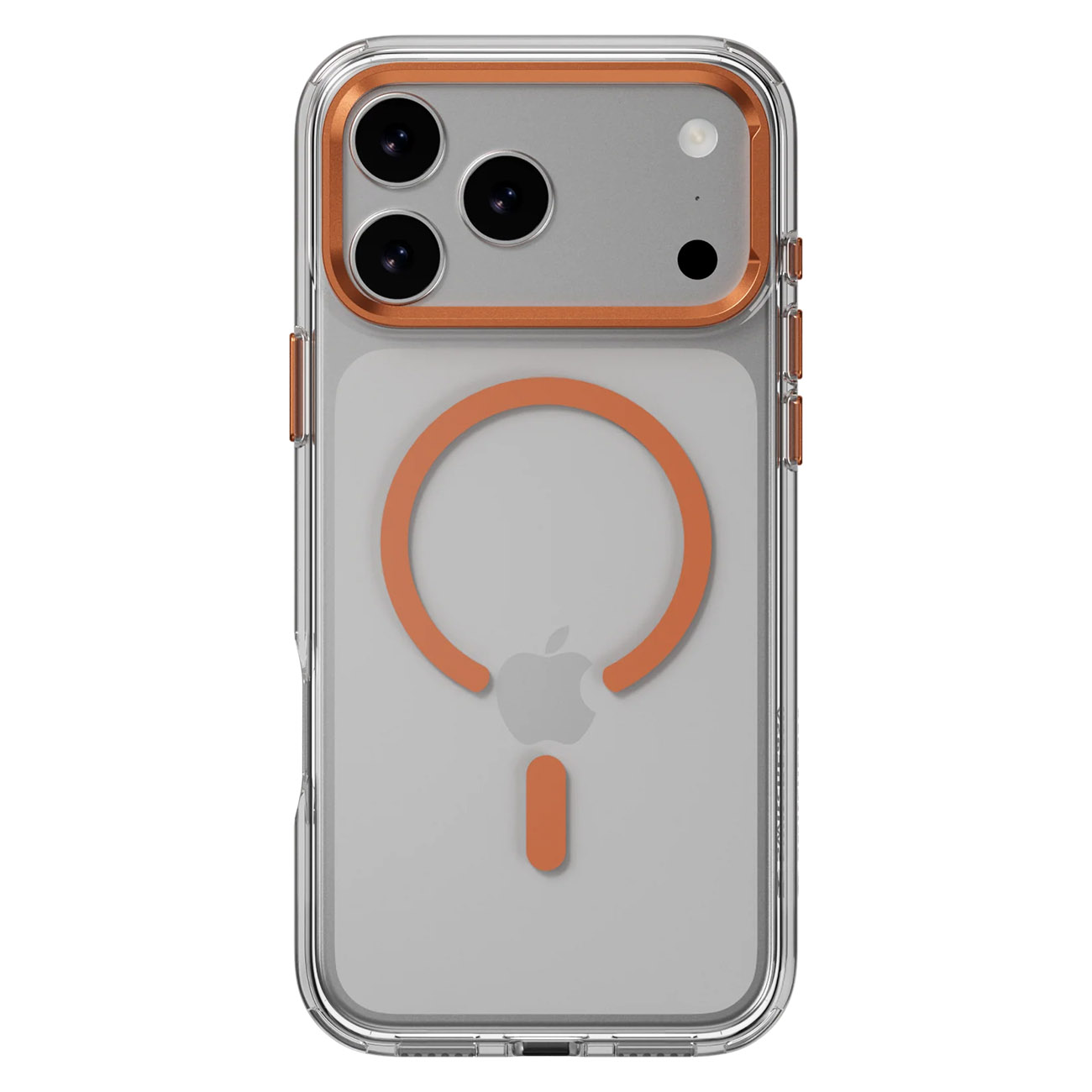 SwitchEasy Case for iPhone 17 Pro Max / Built-in Stand / MagSafe / Drop-Resistant / Clear & Orange