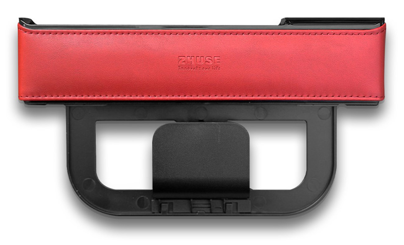 Zhuse Car Organizer / Built-in USB & Type-C Ports / Used Between Seats / Red